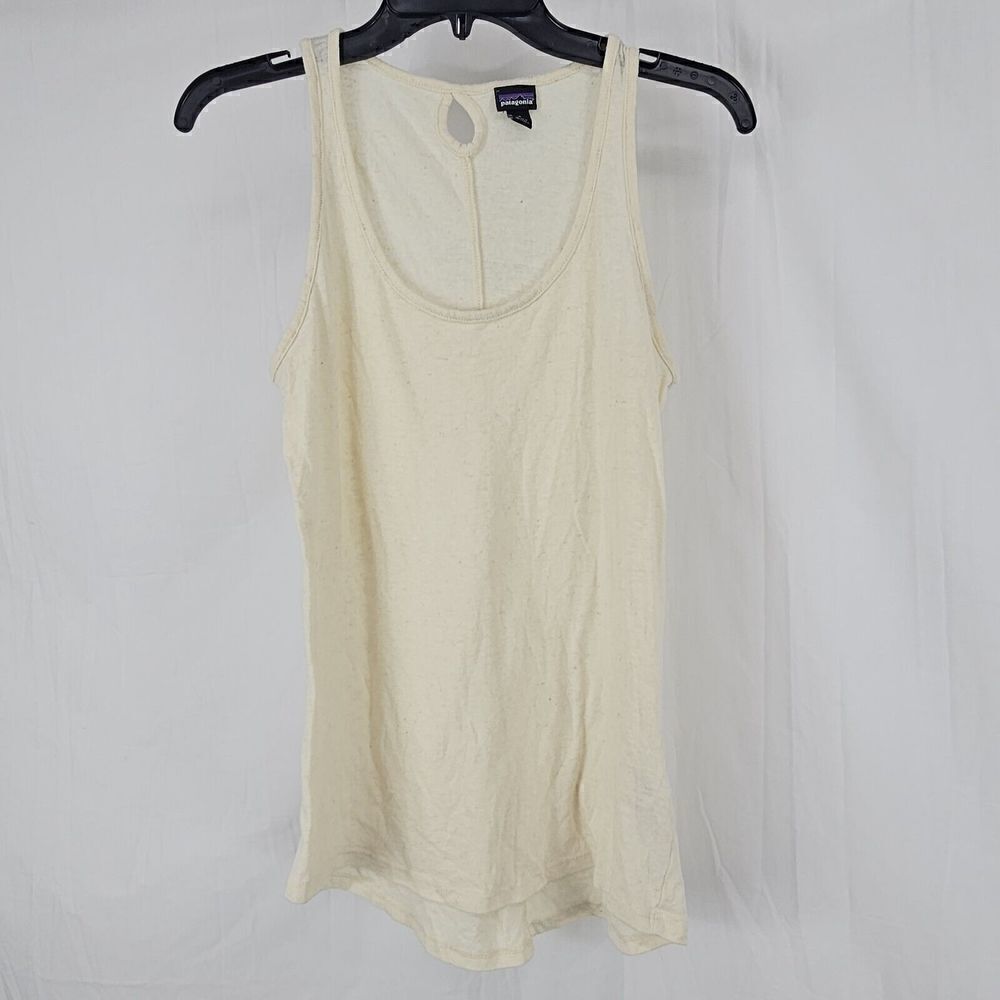 Patagonia Cream Colored Keyhole Cut Out Casual Tank Women's Size Small